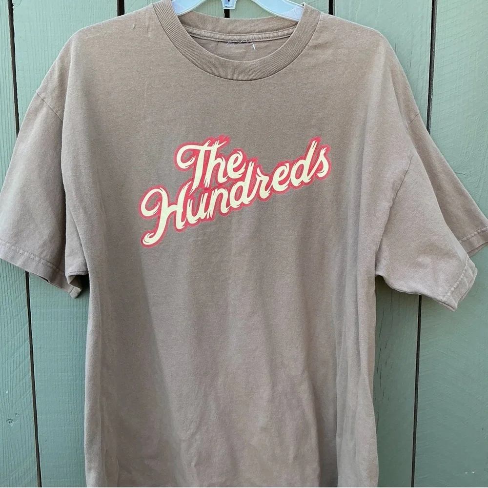 The Hundreds Vintage Brown Logo Tee with Orange Logo